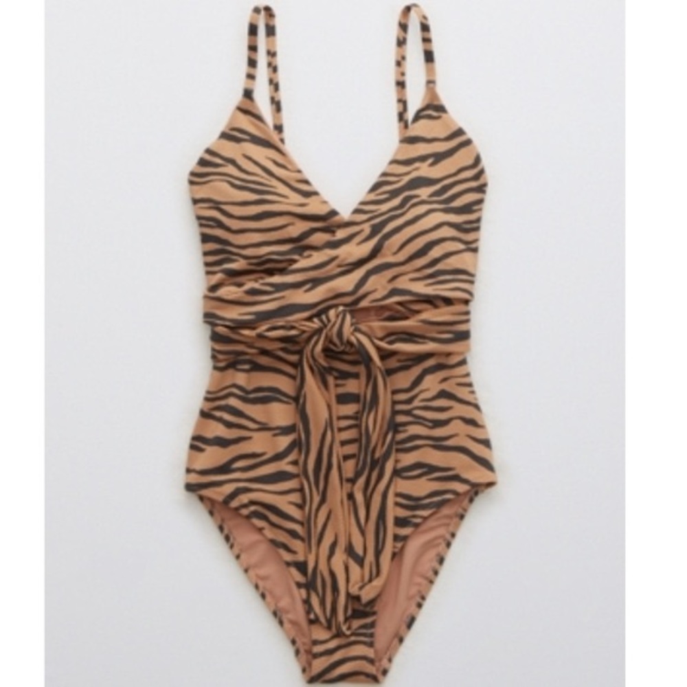 Aerie One Piece Wrap Swimsuit